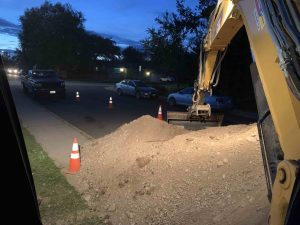 Working after hours to get services working again for homeowners. Military and Senior discounts apply. Photo Courtesy Inland Trenchless Inc.